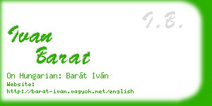 ivan barat business card